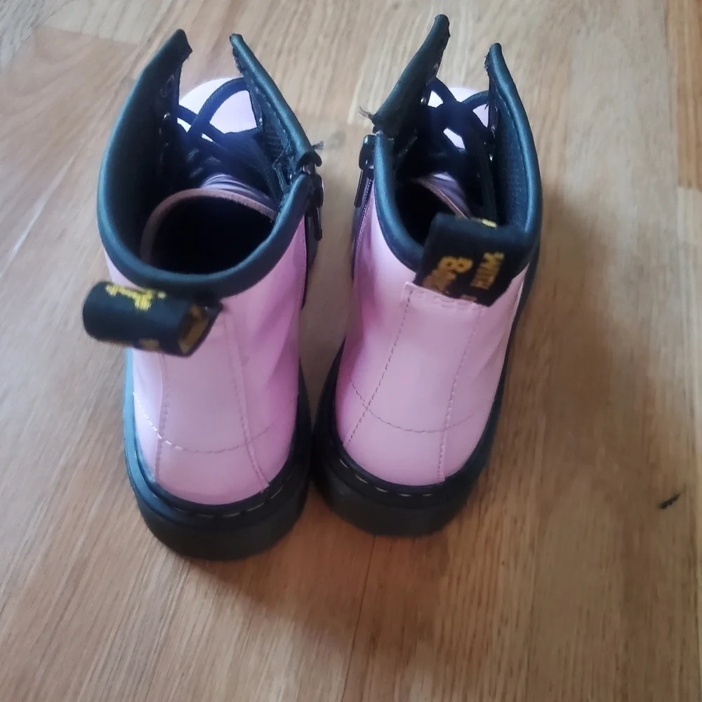Doc Marten Girls Pink Combat Boots, Size 2